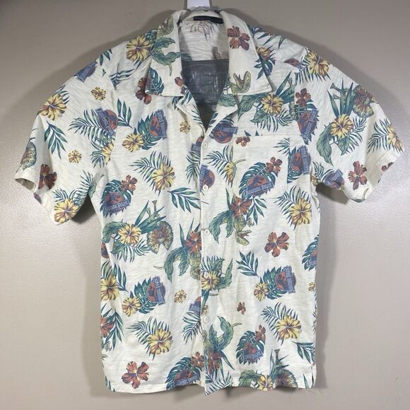 Jurassic Park Shirt XL Hawaiian Print Casual Short Sleeve Button Up Soft - Picture 1 of 13